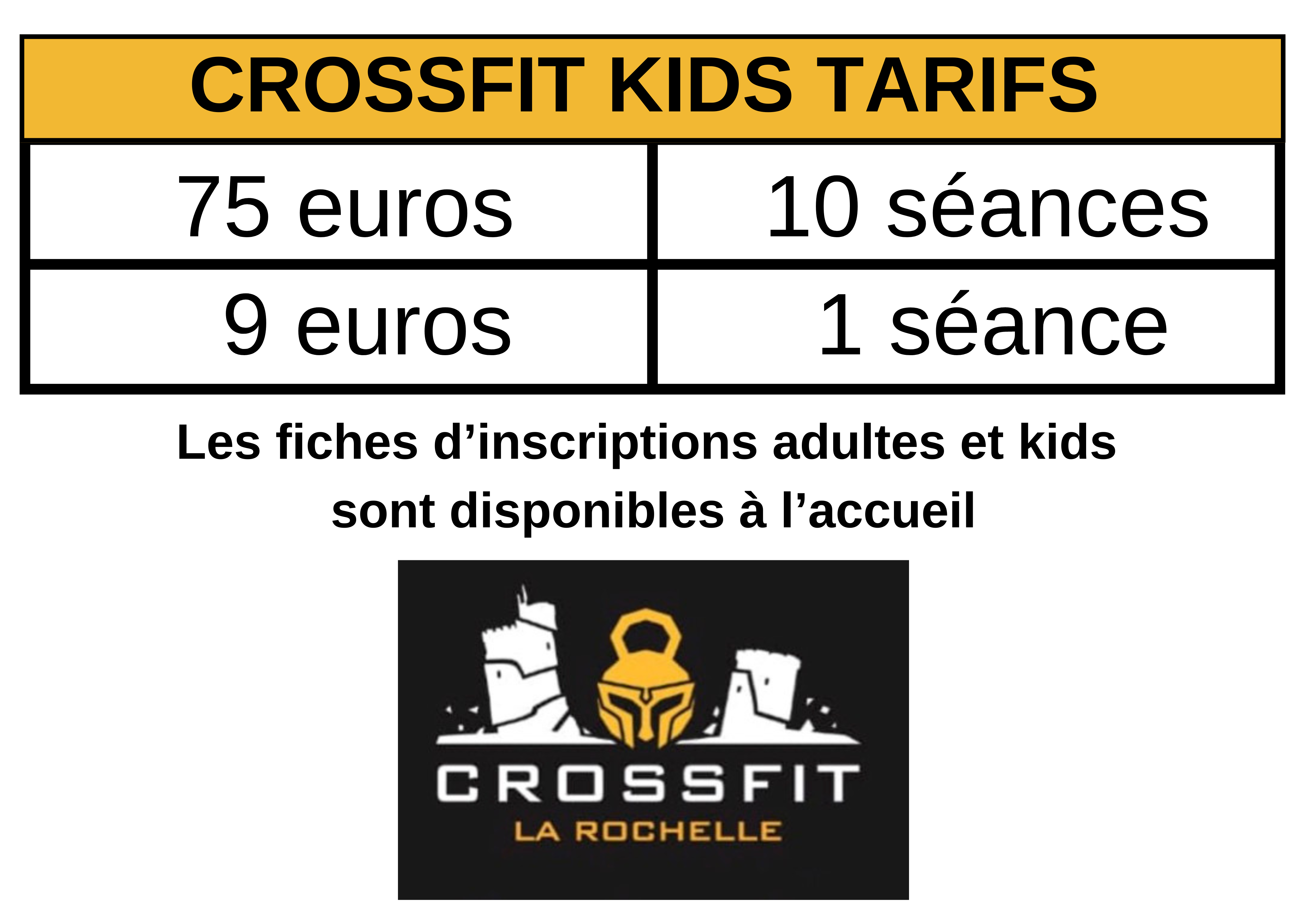 Tarifs Kids